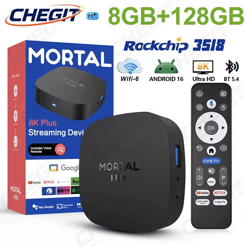 2026 New T1+ 8K HD TV Box Andr - Khadas Vim4 8Gb recension och pris