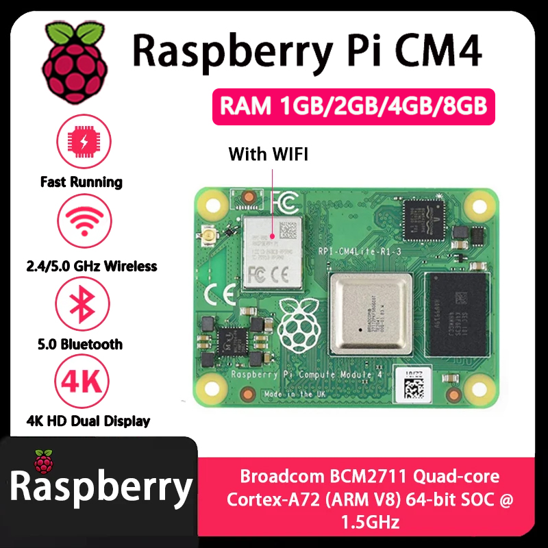 Raspberry Pi CM4 1GB/2GB/4GB/8 - Raspberry Pi Compute Module 4 8Gb 32Gb recension och pris
