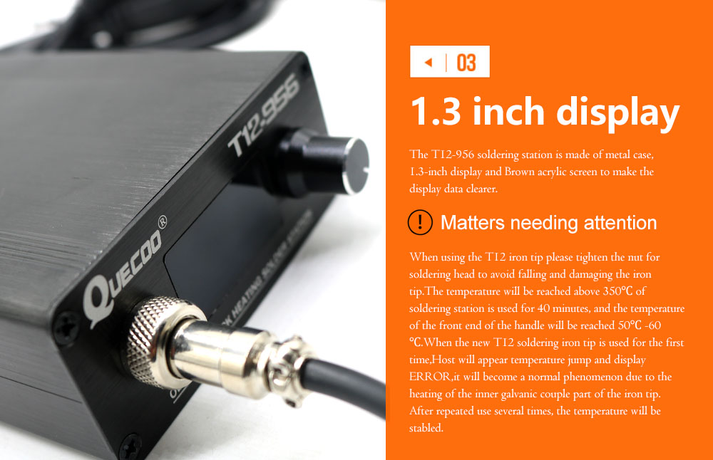 QUECOO T12-956 Soldering Digit - Soldering Station T12 Oled recension och pris